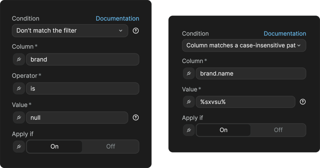 weweb examples of filtering with the Supabase plugin